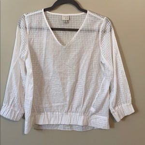 NWOT. Sheer Gingham Blouse